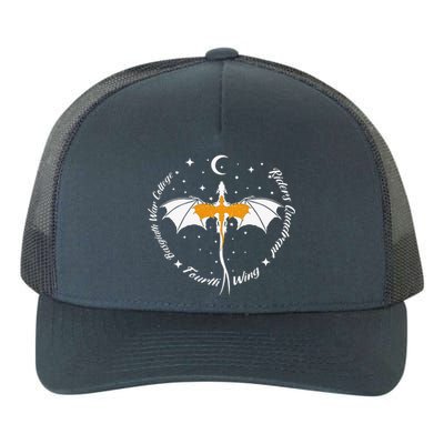 Fourth Wing Basgiath Fantasy Book Romantasy Dragons Yarros Yupoong Adult 5-Panel Trucker Hat