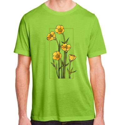 Floral Wildflower Bulbous Crowfoot Buttercup Flower Adult ChromaSoft Performance T-Shirt