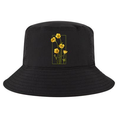 Floral Wildflower Bulbous Crowfoot Buttercup Flower Cool Comfort Performance Bucket Hat