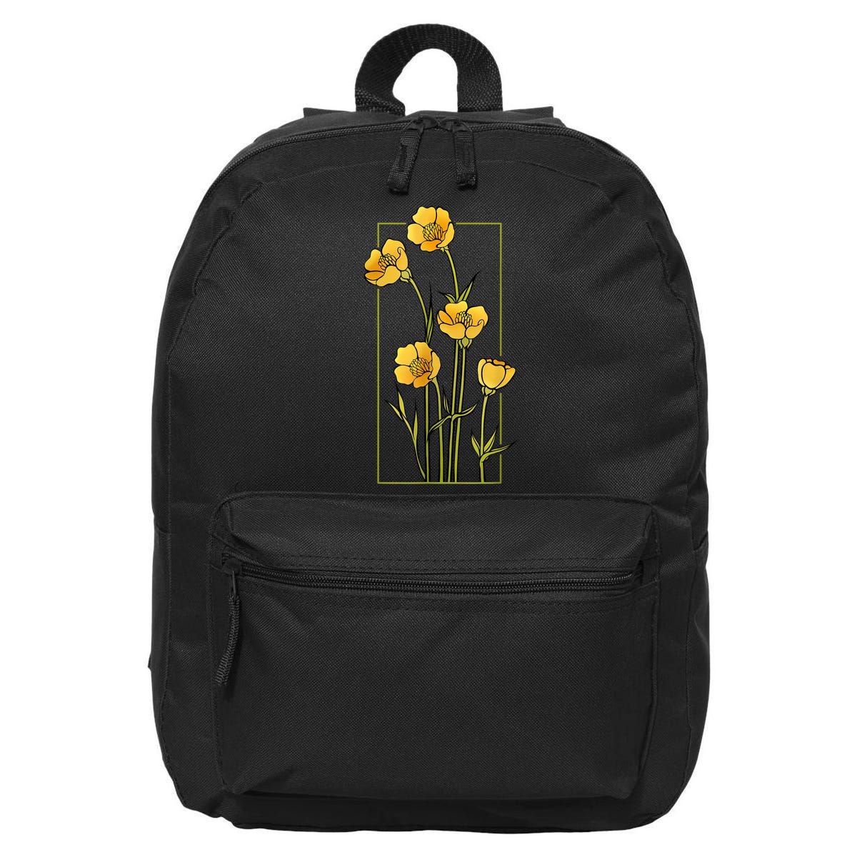 Floral Wildflower Bulbous Crowfoot Buttercup Flower 16 in Basic Backpack
