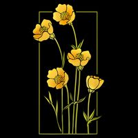 Floral Wildflower Bulbous Crowfoot Buttercup Flower 16 in Basic Backpack