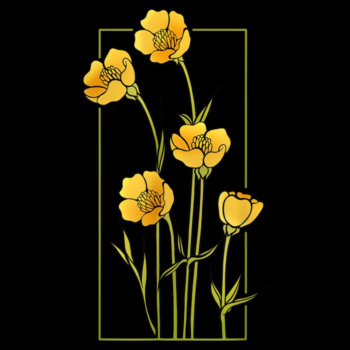 Floral Wildflower Bulbous Crowfoot Buttercup Flower Toddler T-Shirt