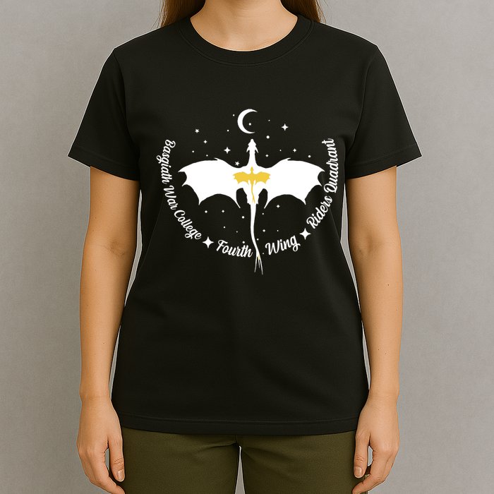 Fourth Wing Basgiath Fantasy Romantasy Dragons Yarros T-Shirt
