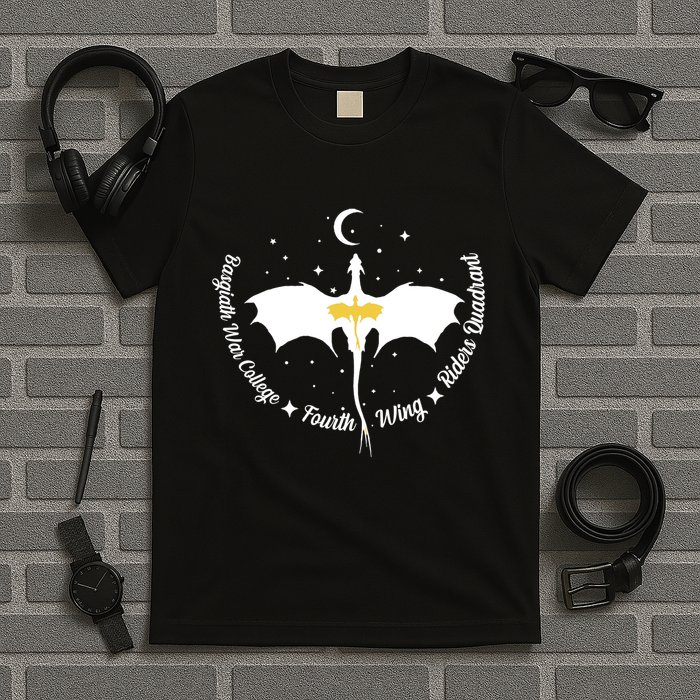 Fourth Wing Basgiath Fantasy Romantasy Dragons Yarros T-Shirt