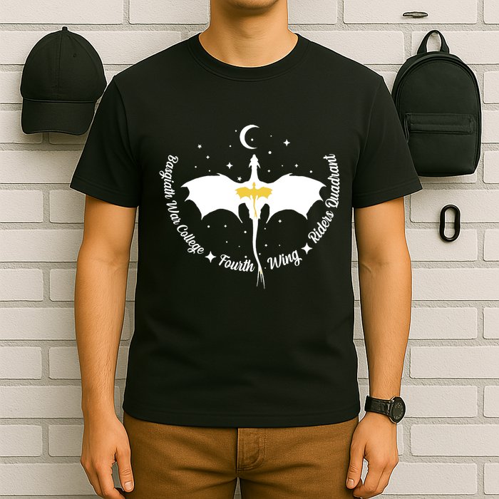 Fourth Wing Basgiath Fantasy Romantasy Dragons Yarros T-Shirt
