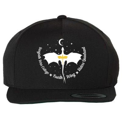 Fourth Wing Basgiath Fantasy Romantasy Dragons Yarros Wool Snapback Cap