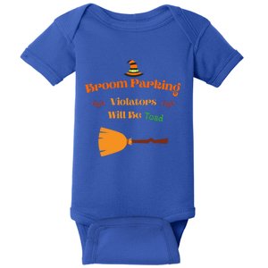 Funny Witch Broom Parking Meaningful Gift Baby Bodysuit