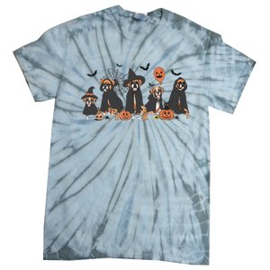 Five Witch Boxer Dog Halloween Boxer Dog Spooky Season Women Tie-Dye T-Shirt