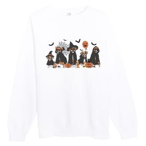 Five Witch Boxer Dog Halloween Boxer Dog Spooky Season Women Premium Crewneck Sweatshirt