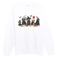 Five Witch Boxer Dog Halloween Boxer Dog Spooky Season Women Premium Crewneck Sweatshirt