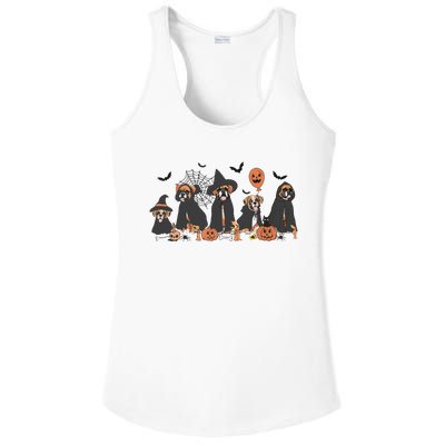 Five Witch Boxer Dog Halloween Boxer Dog Spooky Season Women Ladies PosiCharge Competitor Racerback Tank