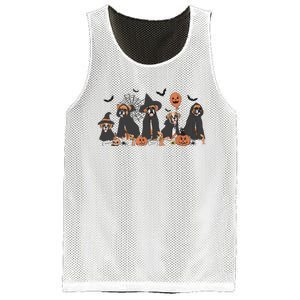 Five Witch Boxer Dog Halloween Boxer Dog Spooky Season Women Mesh Reversible Basketball Jersey Tank