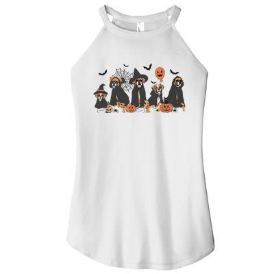 Five Witch Boxer Dog Halloween Boxer Dog Spooky Season Women Women’s Perfect Tri Rocker Tank