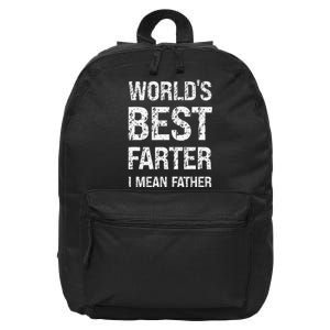 Funny World's Best Farter I Mean Father cool Father's Day 16 in Basic Backpack