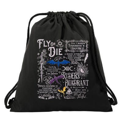 Fourth Wing Basgiath War College Bookish Drawstring Bag