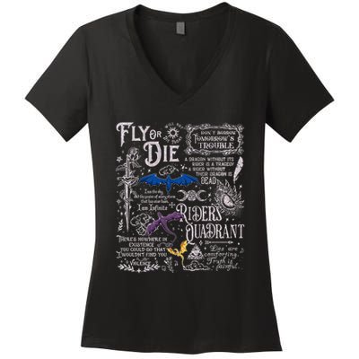 Fourth Wing Basgiath War College Bookish Women's V-Neck T-Shirt