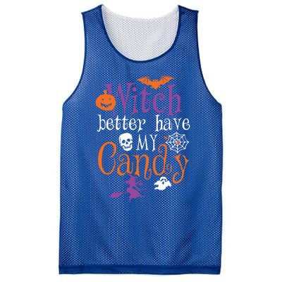 Funny Witch Better Have My Candy Halloween Costume Gear Great Gift Mesh Reversible Basketball Jersey Tank