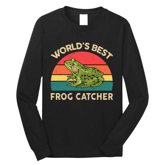 Funny Worlds Best Frog Catcher Frog Hunter Long Sleeve Shirt