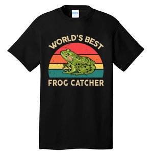 Funny Worlds Best Frog Catcher Frog Hunter Tall T-Shirt