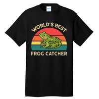 Funny Worlds Best Frog Catcher Frog Hunter Tall T-Shirt