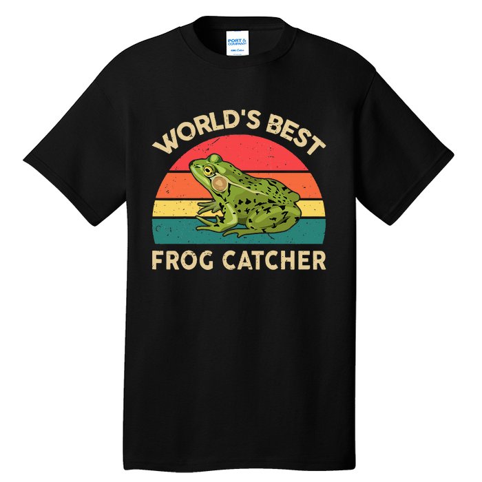 Funny Worlds Best Frog Catcher Frog Hunter Tall T-Shirt