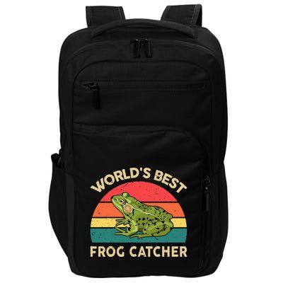 Funny Worlds Best Frog Catcher Frog Hunter Impact Tech Backpack