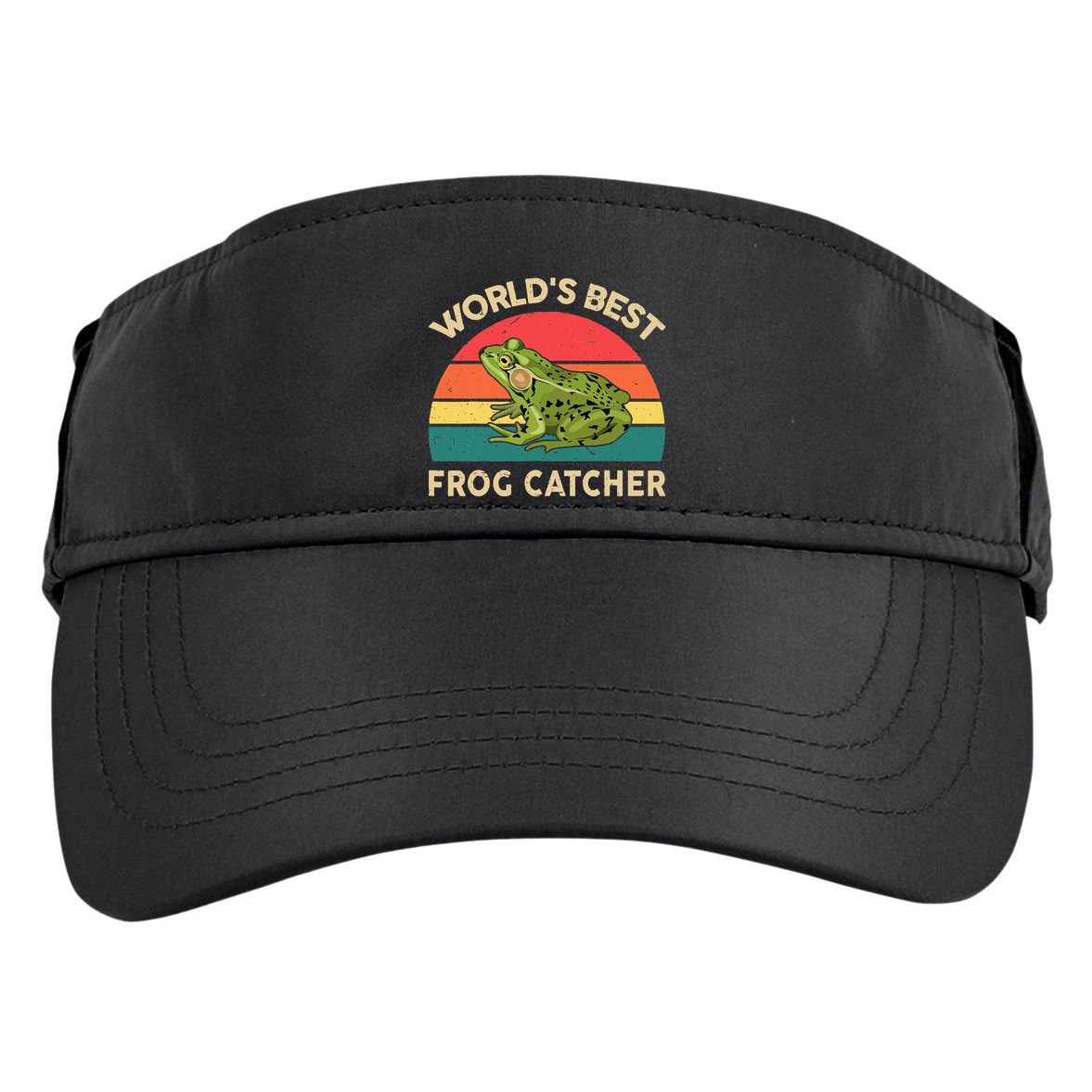 Funny Worlds Best Frog Catcher Frog Hunter Adult Drive Performance Visor