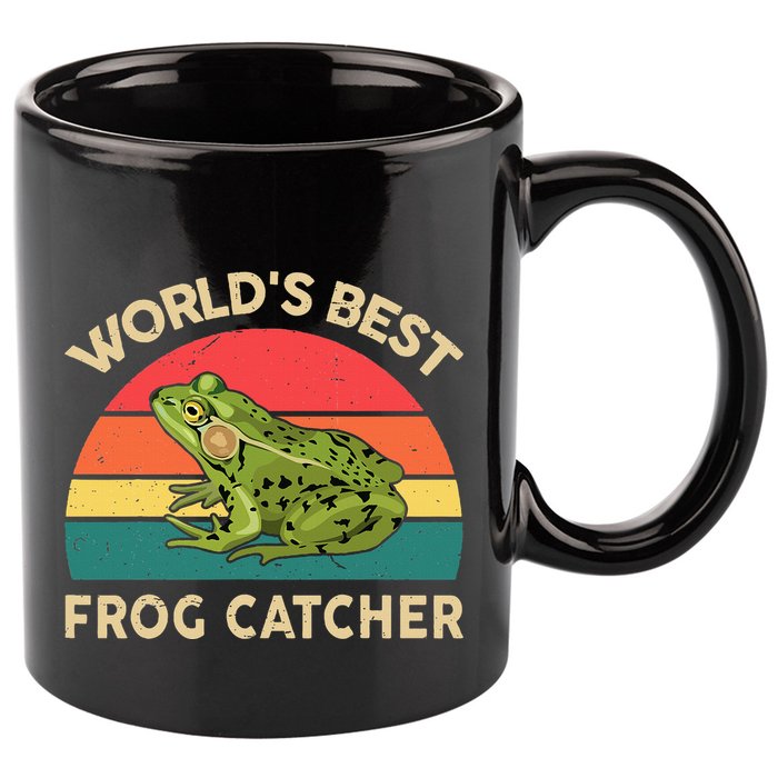 Funny Worlds Best Frog Catcher Frog Hunter 11oz C Handle Ceramic Mug