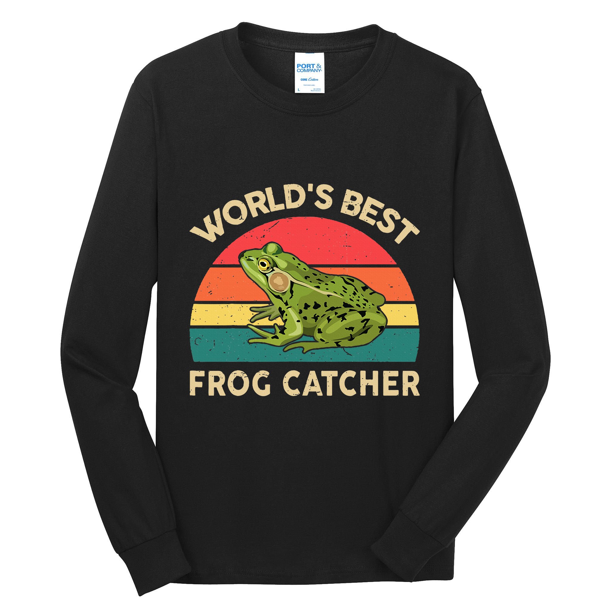 Funny Worlds Best Frog Catcher Frog Hunter Tall Long Sleeve T-Shirt
