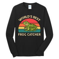 Funny Worlds Best Frog Catcher Frog Hunter Tall Long Sleeve T-Shirt