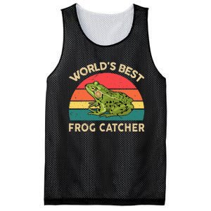 Funny Worlds Best Frog Catcher Frog Hunter Mesh Reversible Basketball Jersey Tank