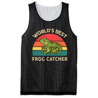 Funny Worlds Best Frog Catcher Frog Hunter Mesh Reversible Basketball Jersey Tank