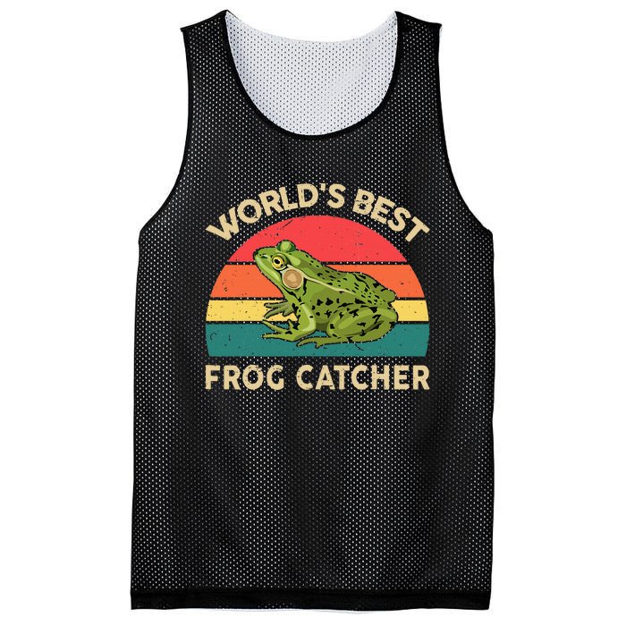 Funny Worlds Best Frog Catcher Frog Hunter Mesh Reversible Basketball Jersey Tank