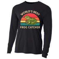 Funny Worlds Best Frog Catcher Frog Hunter Cooling Performance Long Sleeve Crew