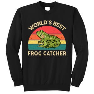 Funny Worlds Best Frog Catcher Frog Hunter Tall Sweatshirt