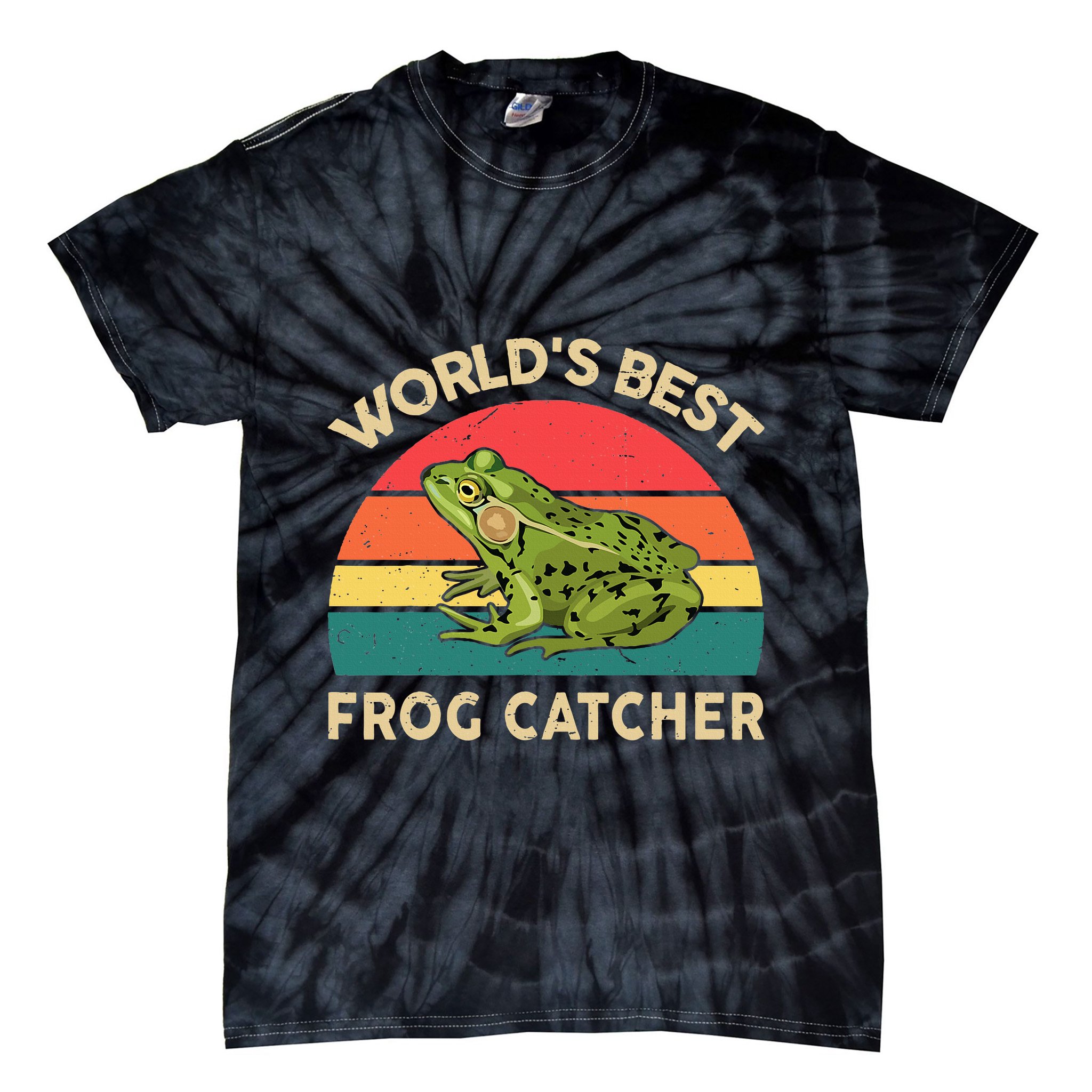 Funny Worlds Best Frog Catcher Frog Hunter Tie-Dye T-Shirt