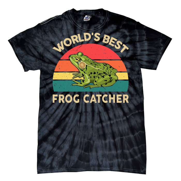 Funny Worlds Best Frog Catcher Frog Hunter Tie-Dye T-Shirt