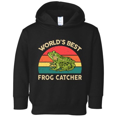 Funny Worlds Best Frog Catcher Frog Hunter Toddler Hoodie