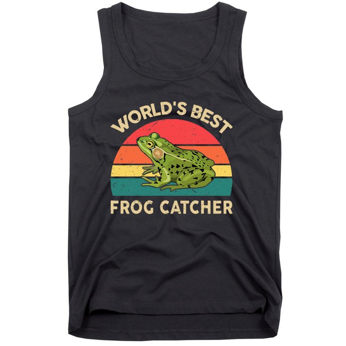 Funny Worlds Best Frog Catcher Frog Hunter Tank Top