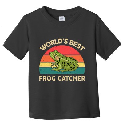 Funny Worlds Best Frog Catcher Frog Hunter Toddler T-Shirt