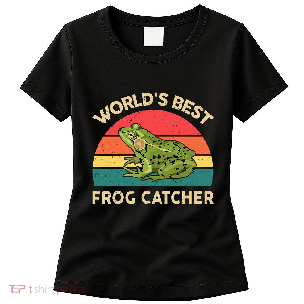 Funny Worlds Best Frog Catcher Frog Hunter Womens T-Shirt