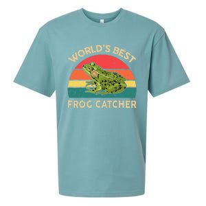 Funny Worlds Best Frog Catcher Frog Hunter Sueded Cloud Jersey T-Shirt