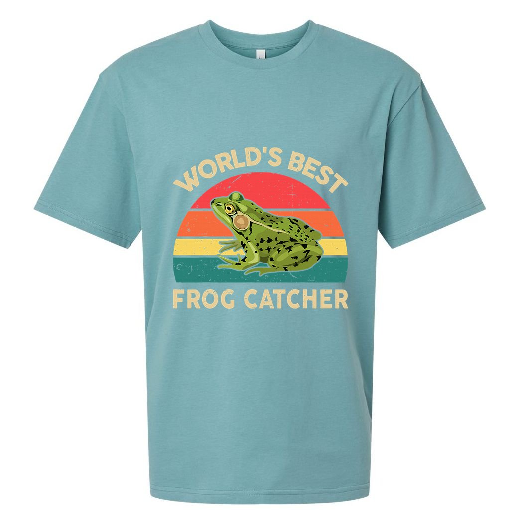 Funny Worlds Best Frog Catcher Frog Hunter Sueded Cloud Jersey T-Shirt