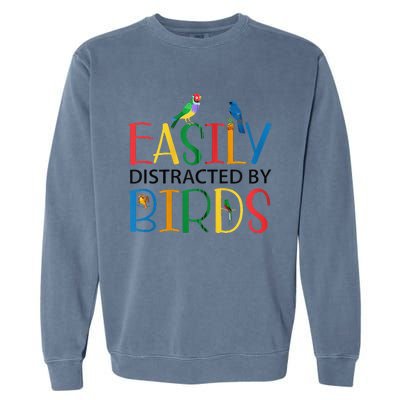 Funny Wild Bird Lover Birding Birdwatching Design Garment-Dyed Sweatshirt