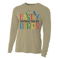 Funny Wild Bird Lover Birding Birdwatching Design Cooling Performance Long Sleeve Crew