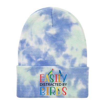 Funny Wild Bird Lover Birding Birdwatching Design Tie Dye 12in Knit Beanie