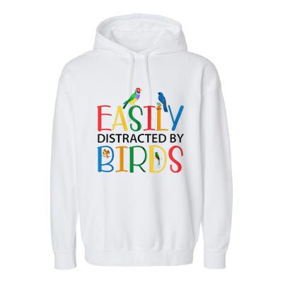 Funny Wild Bird Lover Birding Birdwatching Design Garment-Dyed Fleece Hoodie