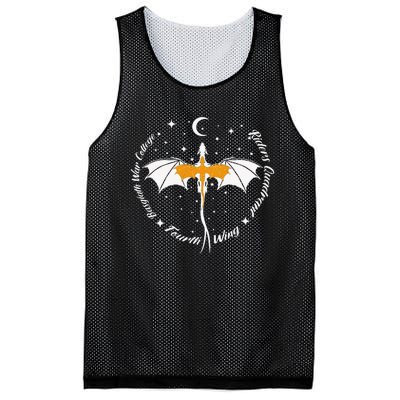 Fourth Wing Basgiath Fantasy Book Romantasy Dragons Yarros Mesh Reversible Basketball Jersey Tank