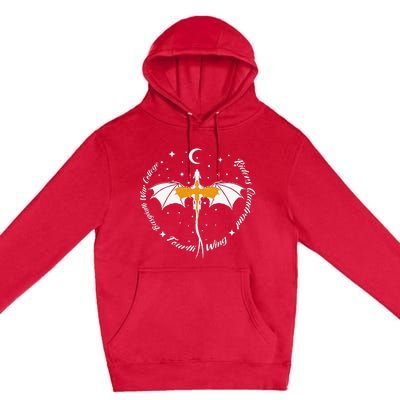 Fourth Wing Basgiath Fantasy Book Romantasy Dragons Yarros Premium Pullover Hoodie