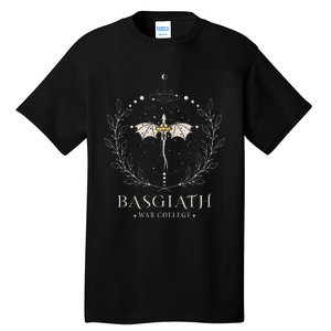 Fourth Wing Basgiath Fantasy Book Romantasy Dragons Yarros Tall T-Shirt